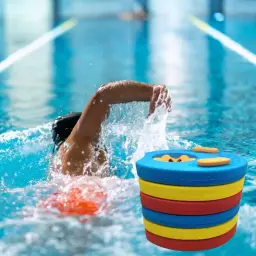 6 pçs/set aprendizagem natação braço flutuador discos eva espuma mangas flutuantes flutuador inflável exercício de natação do bebê círculos anéis # WO - Image 1
