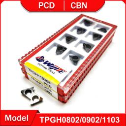 A ferramenta CNC PCD TPGH 080202 090202 110302 é usada para alumínio, cobre e fibra de carbono, processamento de aço rígido com ferramentas CBN - Image 1