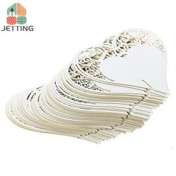 Decoração De Mesa De Casamento De Corte A Laser, Cartões De Lugar De Mesa, Coração Floral, Vidro De Vinho, Decoração Do Partido, 50Pcs por Conjunto - Image 1