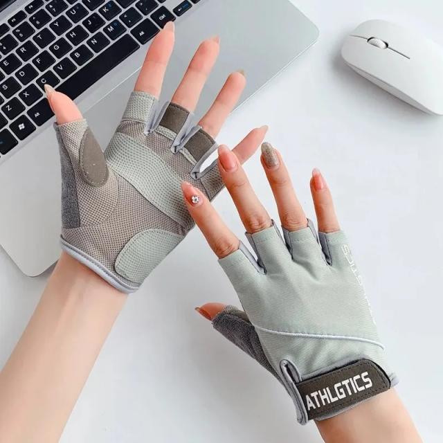 Luvas Esportivas Meio-Dedo Unisex para Ciclismo, Escalada, Corrida e Atividades ao Ar Livre