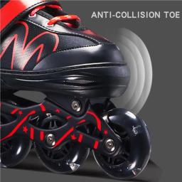 Patins Inline respiráveis para homens, patins, sapatos de patinação flash, azul, L - Image 4