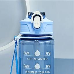 Garrafa de Água Grande Capacidade Sports, Vazamento Proof, Copo Beber Plástico com Escala de Tempo, Adequado para Viagens, Fitness, 800ml, 27oz - Image 4