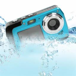 Câmera Digital Subaquática para Natação Snorkeling, Gravador de Vídeo 4K, Anti Shake Selfie, IPS Dual Screens, Impermeável, 10ft, 56MP - Image 5