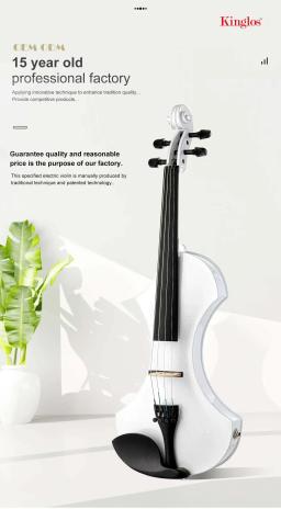 Violino elétrico Spruce corpo, caso impermeável e arco, alta qualidade, tamanho 4/4 - Image 6