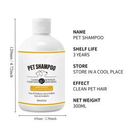 Shampoo Desodorizante para Animais, Shampoo Coceira, Solução de Limpeza, Pele Comichão, Banho Pet, 300ml - Image 6