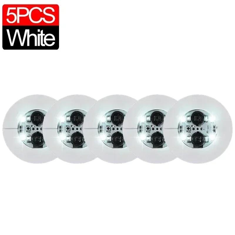 Luminous LED Flash Coaster Garrafa Adesivos, copo de vinho Mats Lâmpada, Ktv Bar, festa de casamento, Cocktail Drink Copos, vaso Decoração Luz, 5 pcs, 50pcs - Image 1