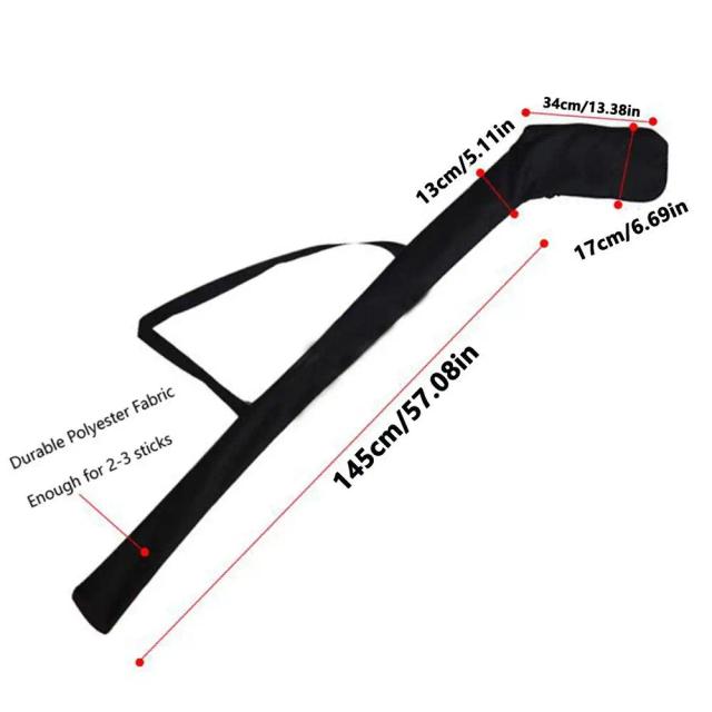 Bolsa de Hóquei com Zíper para Adultos - Ideal para Transporte de Bastões e Acessórios, Versátil para Uso Interno e Externo