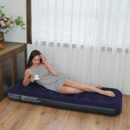 Colchão inflável com superfície flocada, Almofada para dormir, Cama para dormir, Acampamento ao ar livre, Tenda, Convidado e Viajar - Image 6
