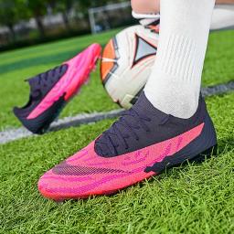 Qualidade Futebol Chuteiras Sapatos com Chuteiras, Durável e Leve, Confortáveis Botas de Futebol, Ao Ar Livre, Futsal Genuine, Cravejado Tênis, Atacado - Image 2