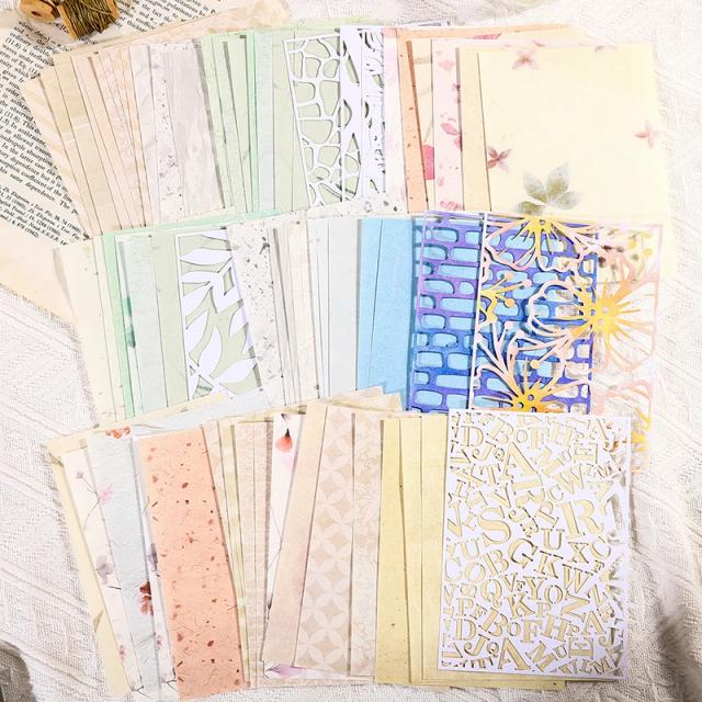 Pacote com 6 Blocos de Notas de Papel Artístico Retro e Adorável para Decoração