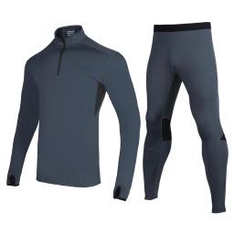 Emersongear conjuntos quentes respiráveis com zíper roupa íntima terno inverno térmico calor tops calças camisas calças viagem casual gb - Image 1