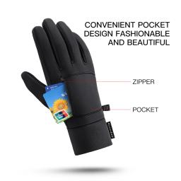 Luvas de ciclismo antiderrapantes de silicone para homens e mulheres, repelente de água, quente, esportes ao ar livre, inverno - Image 4