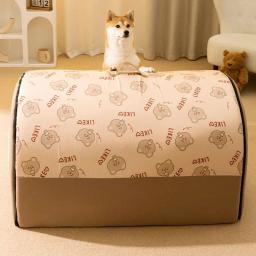 Canil destacável para cachorro grande, casa quente do cão do inverno, cama lavável do cão, ninho profundo, barraca para cães médios e grandes, suprimentos da casa - Image 2