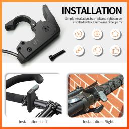 Acelerador de polegar para bicicleta elétrica, desmontagem rápida, ajuste esquerdo/direito, acelerador de dedo para 24v/36v/48v, acessório de bicicleta elétrica - Image 5