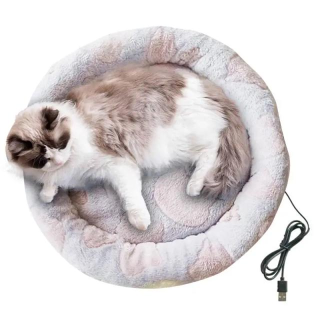 Cama Dobrável Aquecida USB para Gatos - Lavável, Impermeável e Multifuncional para o Inverno