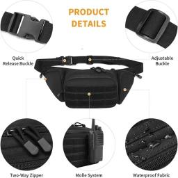 Coleção AliExpress Pacote de cintura tática de nylon com bolsa de telefone, Body ypack para caminhadas, esportes ao ar livre, exército, militar, caça, escalada, camping, cinto Cs, airsoft - Image 4