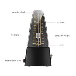 Metrônomo Mecânico Universal Padrão para Instrumento Musical, ABS Material para Guitarra, Violino, Piano, Baixo, Drum Practice Tool - Image 4