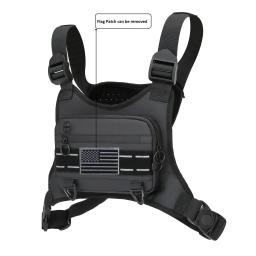 Resistente à água Sports Chest Bag, Pacote de peito dianteiro leve, Saco de colete com suporte de telefone embutido, Armazenamento extra - Image 4