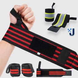 Pulseira para treinamento de ginástica, força extra, treino, levantamento de peso, cinta, atadura, fitness, 1 par - Image 1