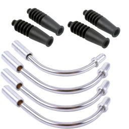 Macarrão de freio em alumínio para bicicleta, tubo curvo, guia de cabo, cabeça de borracha, mangueira de freio, peças de bicicleta, acessório mtb - Image 1