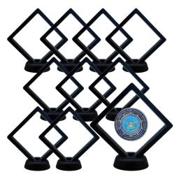Quadrado 3D Flutuante Jóias Moedas Conchas, Gemas, Minerais, Rochas, Espécime Display, Frame, Caixa Titular, Case Stand, Decoração para Casa, 10Pcs - Image 4