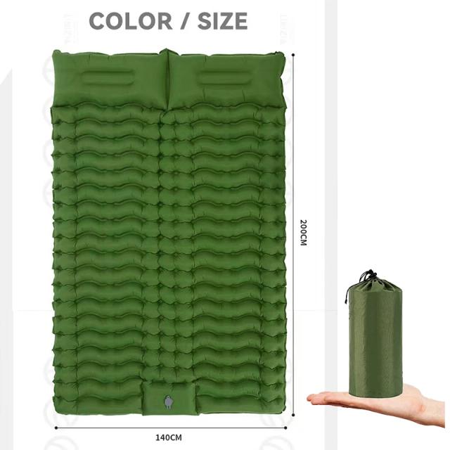 Colchão Inflável 200x140cm com Bomba de Travesseiro Embutida - Perfeito para Acampamento e Viagens de Carro