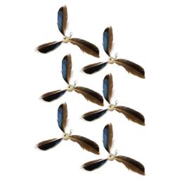 Brinquedos de penas resistentes ao desgaste para gato, varinha teaser, teaser interativo, brinquedo de recargas, 6 pcs - Image 1