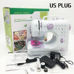 Máquinas de costura elétricas para portátil mini casa multifuncional com 12 pontos 2 velocidades pedal plugue alimentação múltipla - Image 3