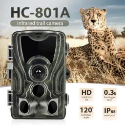 Câmera de trilha de caça para vida selvagem, câmeras infravermelhas, vigilância fotográfica e por vídeo, 2G, MMS, 16MP, 1080p, SMS, visão noturna, HC801A, HC801M - Image 1