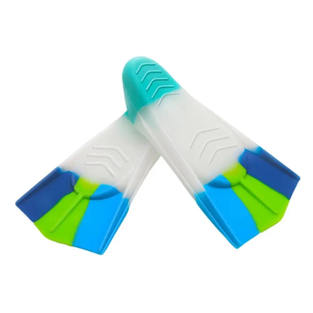 Nadadeiras de natação com saco de armazenamento para crianças, nadadeiras de mergulho de silicone, super macio, elástico, snorkel curto - Image 1