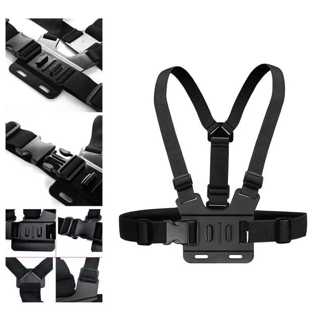 Correia Peitoral para Câmera de Ação - Arnês Compatível com Insta360 e GoPro Hero 12, 11, 9, 8, 7, 6, 5+, 4 e Xiaomi Yi 4K, Ideal para Esportes