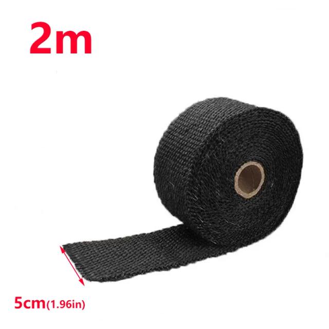 Rolo de Pano Térmico de Fibra de Vidro para Motocicleta - Proteção de Algodão Disponível em Branco, Preto e Dourado