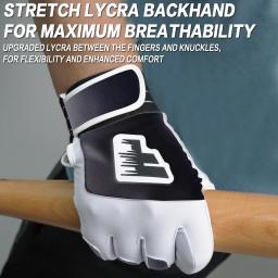 Luvas de couro para homens e crianças, Luvas esportivas Pro Grip, rebatidas de beisebol e softbol, jovens e jovens adultos, drop shipping - Image 5