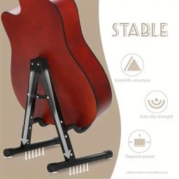 Suporte de guitarra de metal dobrável, suporte A- Frame para guitarras acústicas e elétricas, rack autônomo para músico - Image 4