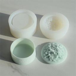 Molde de silicone para DIY Vaso de flores com tampa Cimento Gesso Molde 3D Rodada Stripe Caixa De Armazenamento Vela Copo Concreto Moldes Home Decor - Image 5