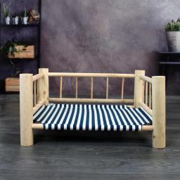 Canil De Cachorro De Madeira Marching, Design De Cama De Imitação, À Prova De Umidade E Respirável, Removível E Lavável - Image 3