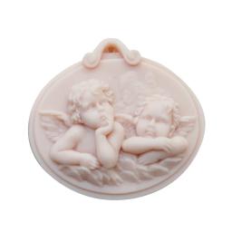 Dois anjos forma bolo silicone molde, bonito bebê aromaterapia, cera pingente molde, decoração do carro, gesso DIY gesso, artesanato moldes - Image 3