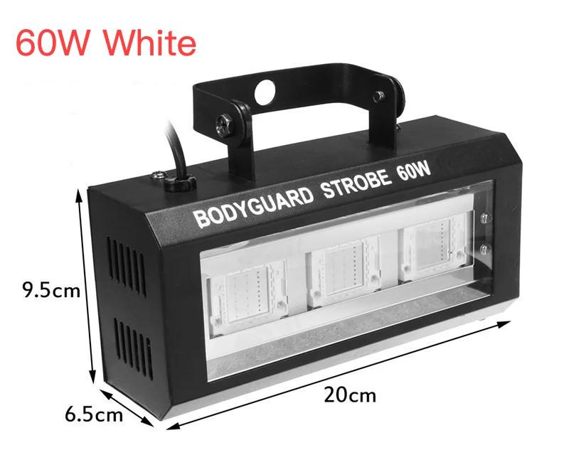 RGB White Strobe LED Light, Sound Party Flash, Strobo Projetor, Efeito de Iluminação de Palco, DJ, Disco Club, Casamento, Feriado, Festa em Casa, 60W - Image 1