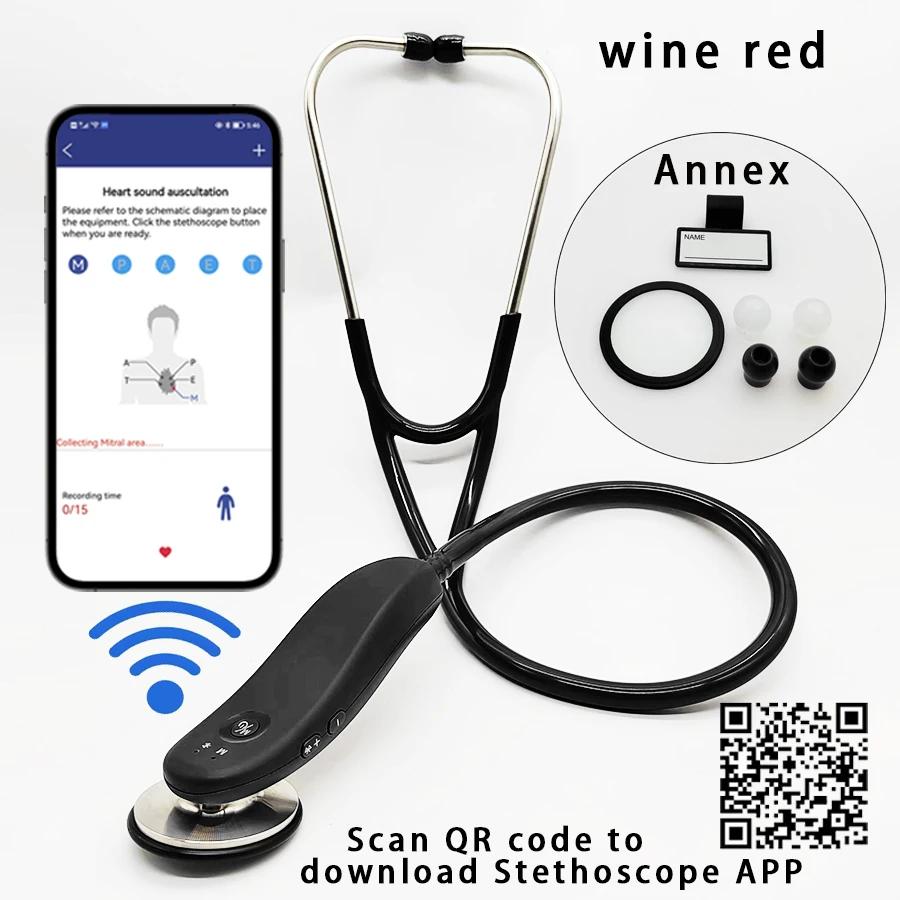 Estetoscópio eletrônico médico bluetooth digital, sem fio, inteligente, pode ser conectado ao médico profissional, novo - Image 1