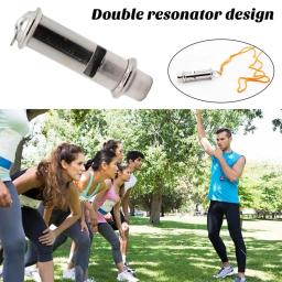 Aço inoxidável árbitro apito com cordão, durável esportes árbitro apito, caixa de armazenamento para futebol - Image 4
