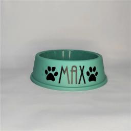 Personalizado Impresso Dog Food Bowl, Plastic Dog Bowl, Custom Food and Water Bowl, Pet Gift, Treat Decalques Rótulos Pet Acessório - Image 5