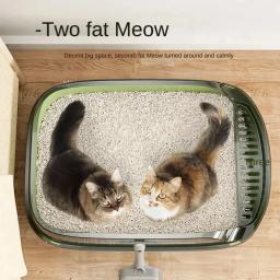 Totalmente Fechado Caixa De Areia De Gato, Kitty Sandbox, Lado Alto, Banheiro à Prova De Respingos, Bedpans Com Colher De Areia De Animais De Estimação, Suprimentos De Gato De Limpeza - Image 5