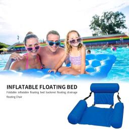 Cadeira Flutuante Inflável Dobrável, Colchões De Ar Do Encosto, Cama De Praia, Piscina, Espreguiçadeira De Esportes Aquáticos, Cadeira Flutuante, Tapete De Rede - Image 4