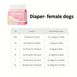 Fraldas descartáveis para cães respiráveis, calças menstruais, alta absorção, à prova de vazamento, calças fisiológicas para cães fêmeas - Image 2
