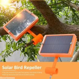 Solar Powered Animal Repeller, Ultrasonic Bird Repeller com Speech Box para Orchard, Som reflexivo para jardim - Image 2