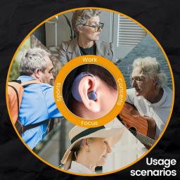 Recarregável BTE Ear Hearing Aids para idosos, aparelho auditivo barato, amplificador de som para surdez, novo, 2022 - Image 5