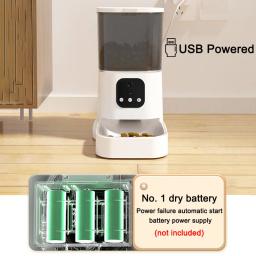 6l alimentador de gato câmera de vídeo temporização inteligente alimentador de animais de estimação para gatos cão wifi app inteligente seco autom dispensador de alimentos com gravação de voz - Image 5