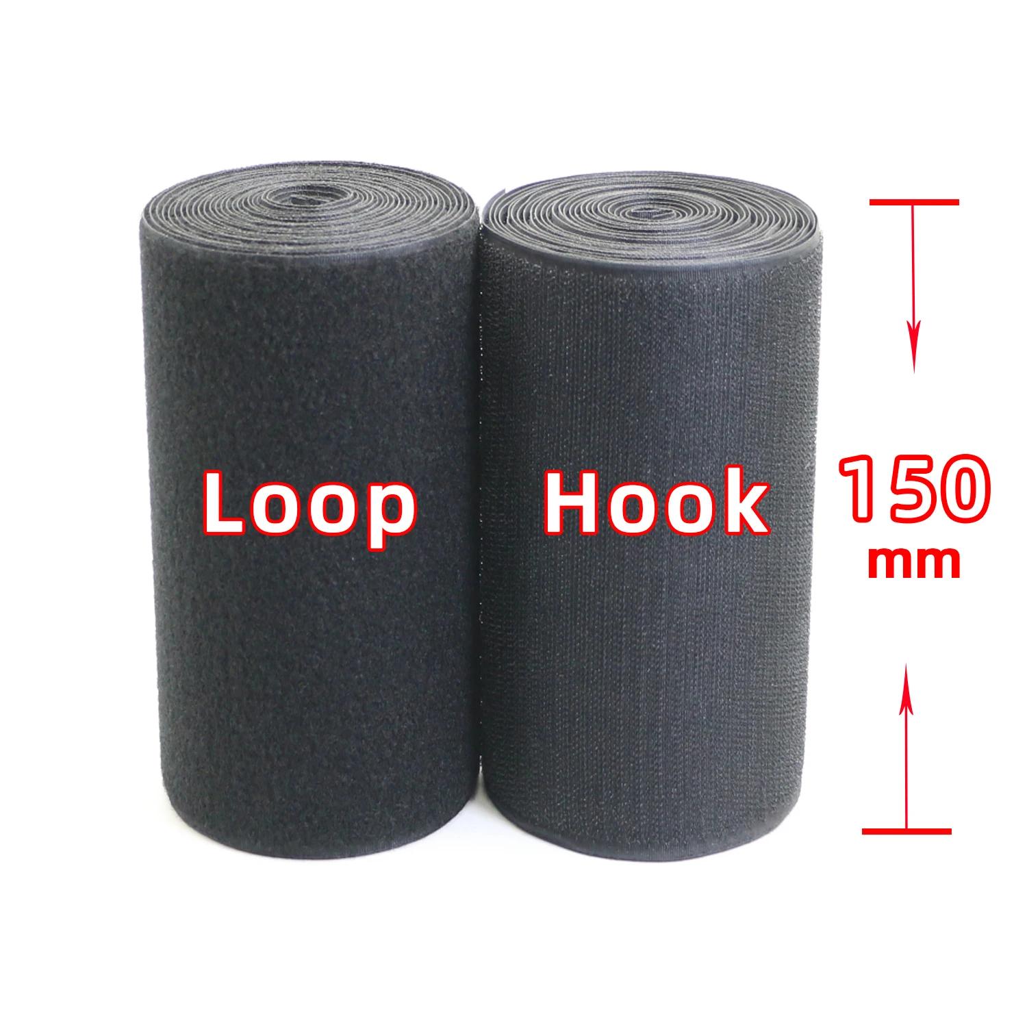 150mm de largura não-adesivo gancho e laço prendedor fita costura-nos ganchos não-adesivo fita mágica diy preto & branco - Image 1
