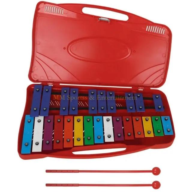 31BE xilofone 25 Notas Sinos ressonador cromático para crianças brinquedos musicais coloridos