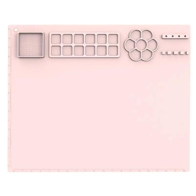 Tapete de Silicone para Pintura Infantil: Almofadas de Arte, Suporte para Copos e Escovas, Paleta DIY e Esteira Artesanal